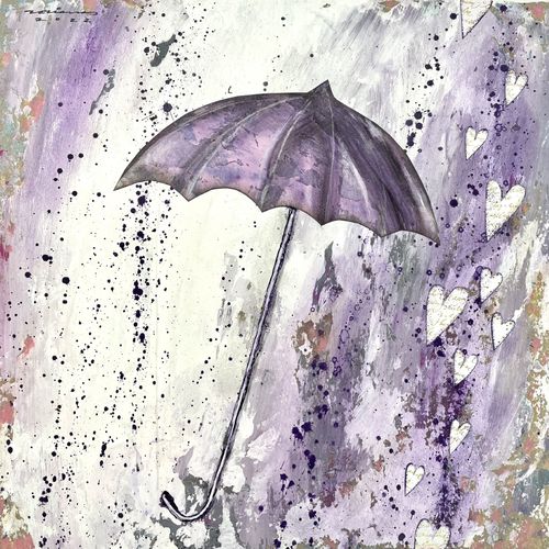 paraigües umbrella lila maig pluja mayo Fina Veciana batecs rain