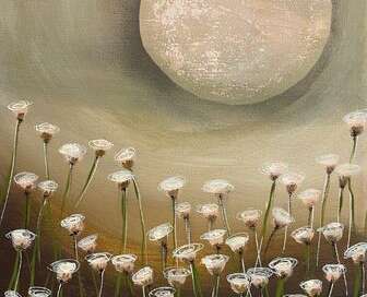 camp fades moon lune luna lluna landscape paisatge roses blanques