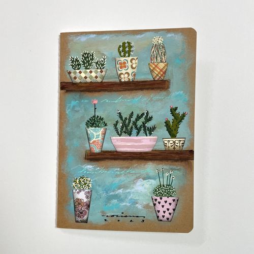 llibreta coberta original pintada cactus