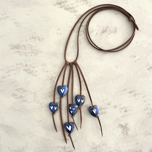 penjoll icònic cors fusta deep blue