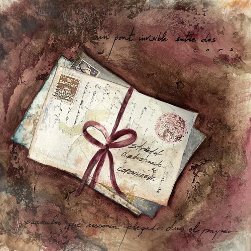carta letter sobre envelope